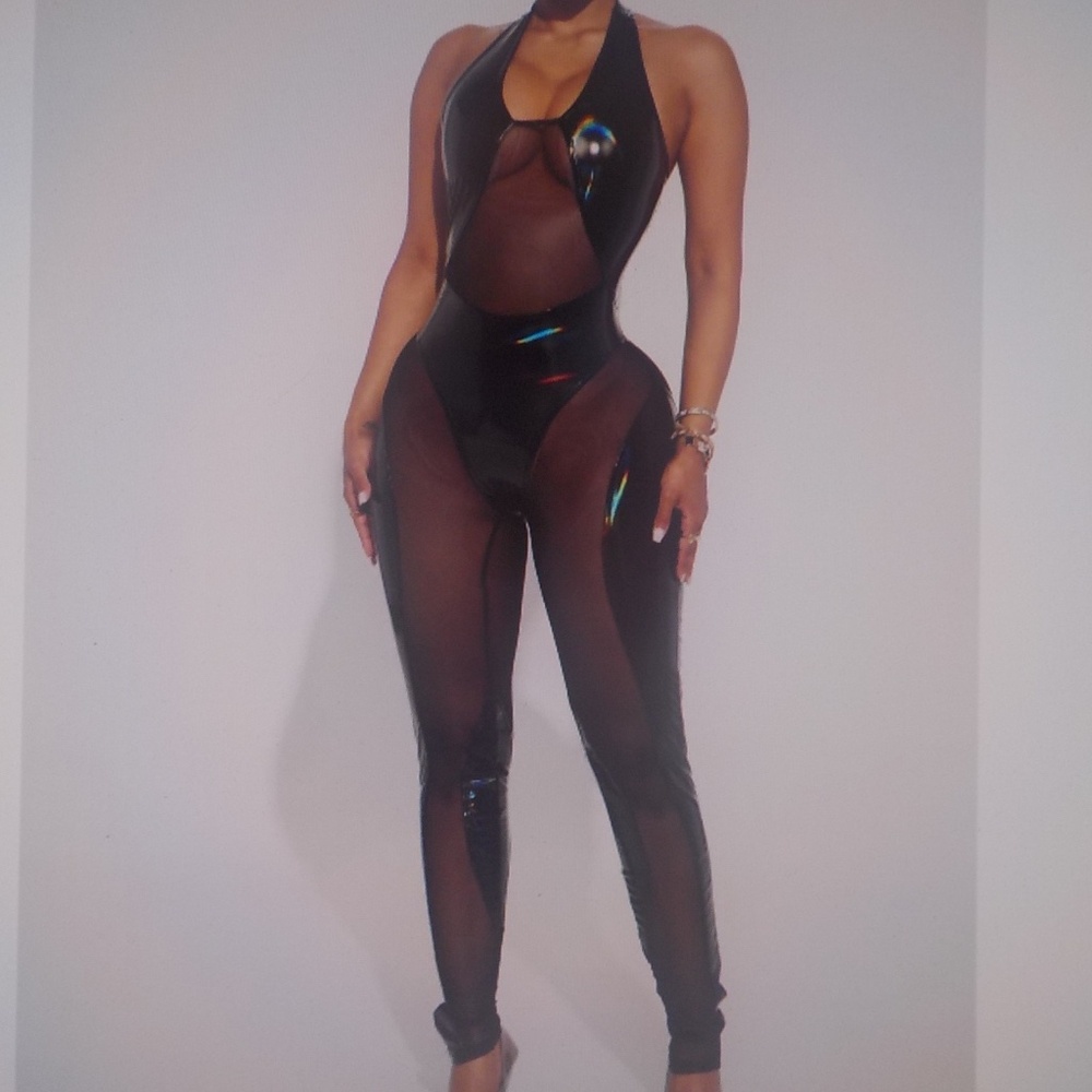 Sexy Blk Skinny JumpSuit
